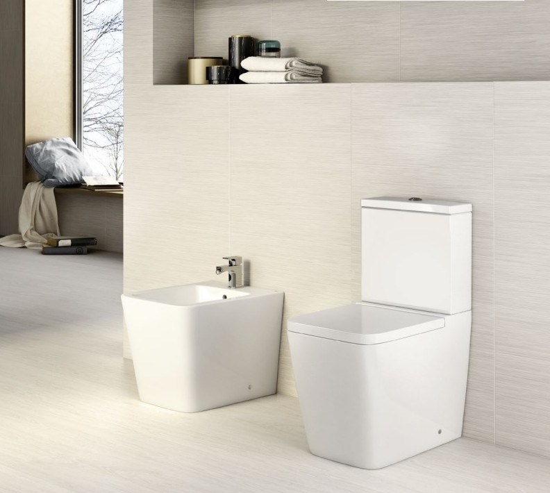 ROCA - BIDET PORCELLANA INSPIRA SQUARE BLANC view 2