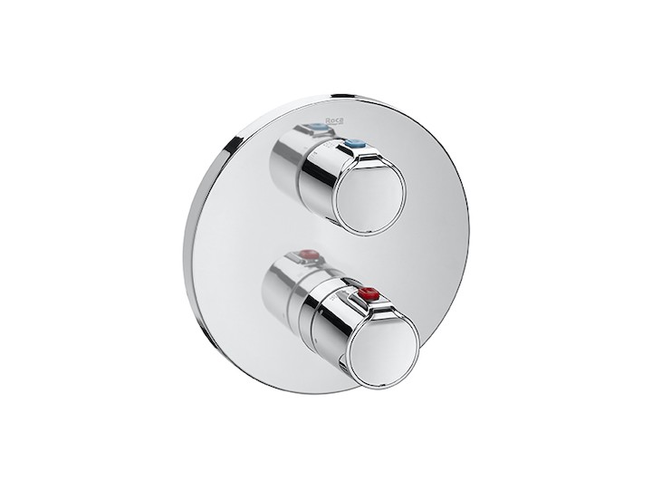 ROCA  - MEZCLADOR TERMOSTÁTICO EMPOTRABLE VICTORIA POR BAÑO-DUCHA CROMADO