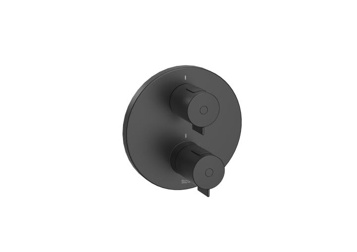 ROCA - T-500 MESCLADOR TERMOSTATIC EMPOTRABLE PER BANY-DUTXA CONJUNT COMPLET NEGRA MATE