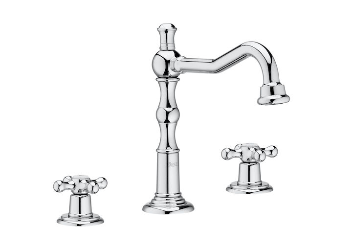 ROCA - GRIFO LAVABO  MEZCLADORA DOBLE MANECILLA CARMEN CLICK CROMADO