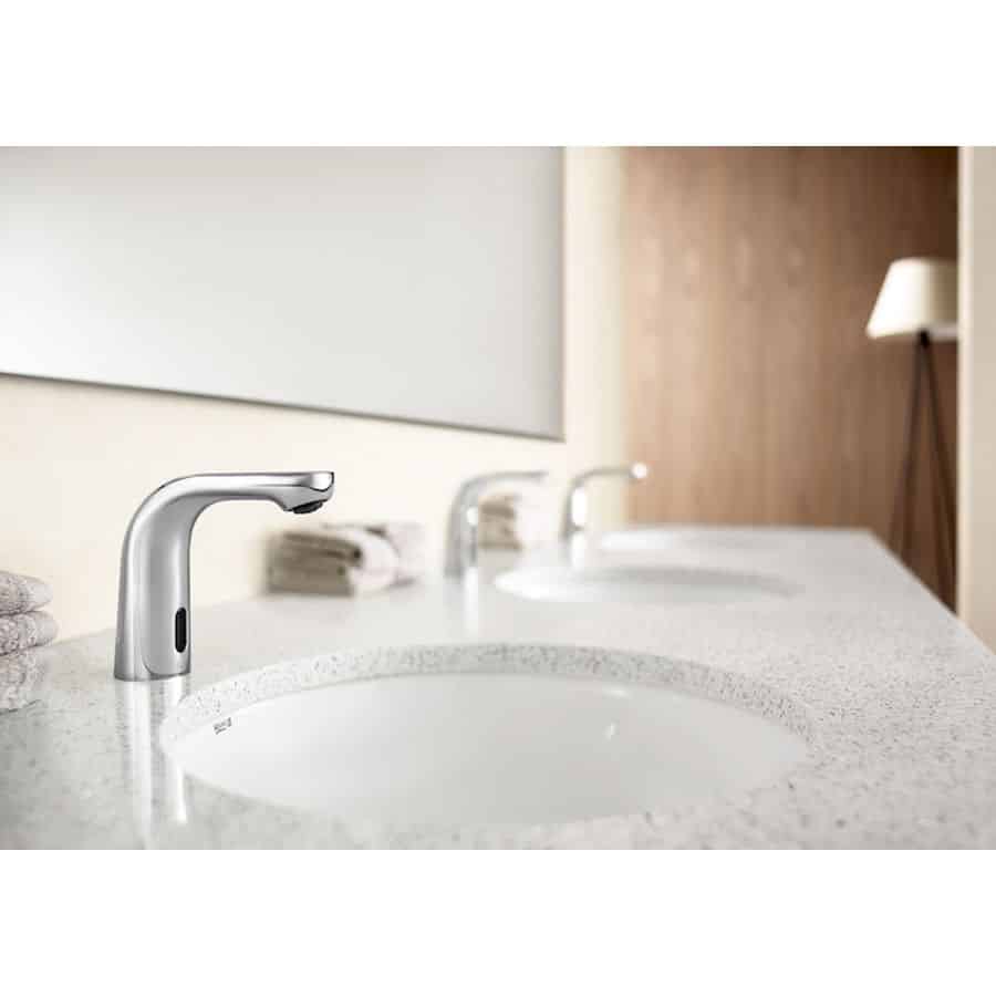 ROCA - L20-E GRIFO LAVABO ELECTRÓNICA UN AGUA CON PILETAS CROMADO view 2