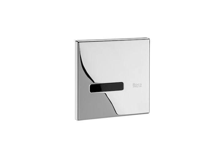 ROCA - AQUALINE FLUXOR URINARI ELECTRONIC PLACA FRONTAL CROMAT MATE view 2