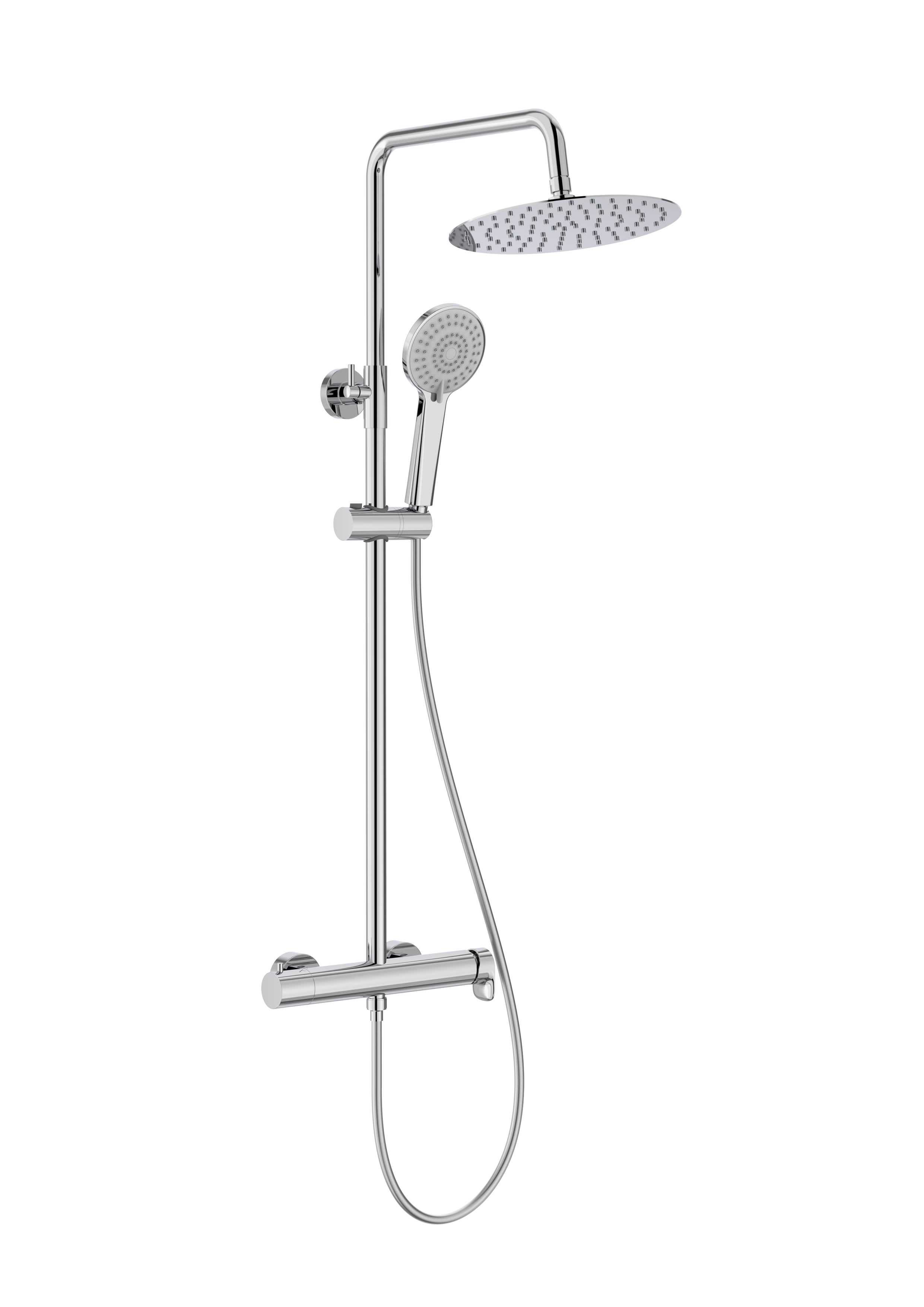 ROCA - VEGA PLUS ROUND COLUMNA PER DUTXA MONOMANDO AMB ALTURA REGULABLE CROMAT