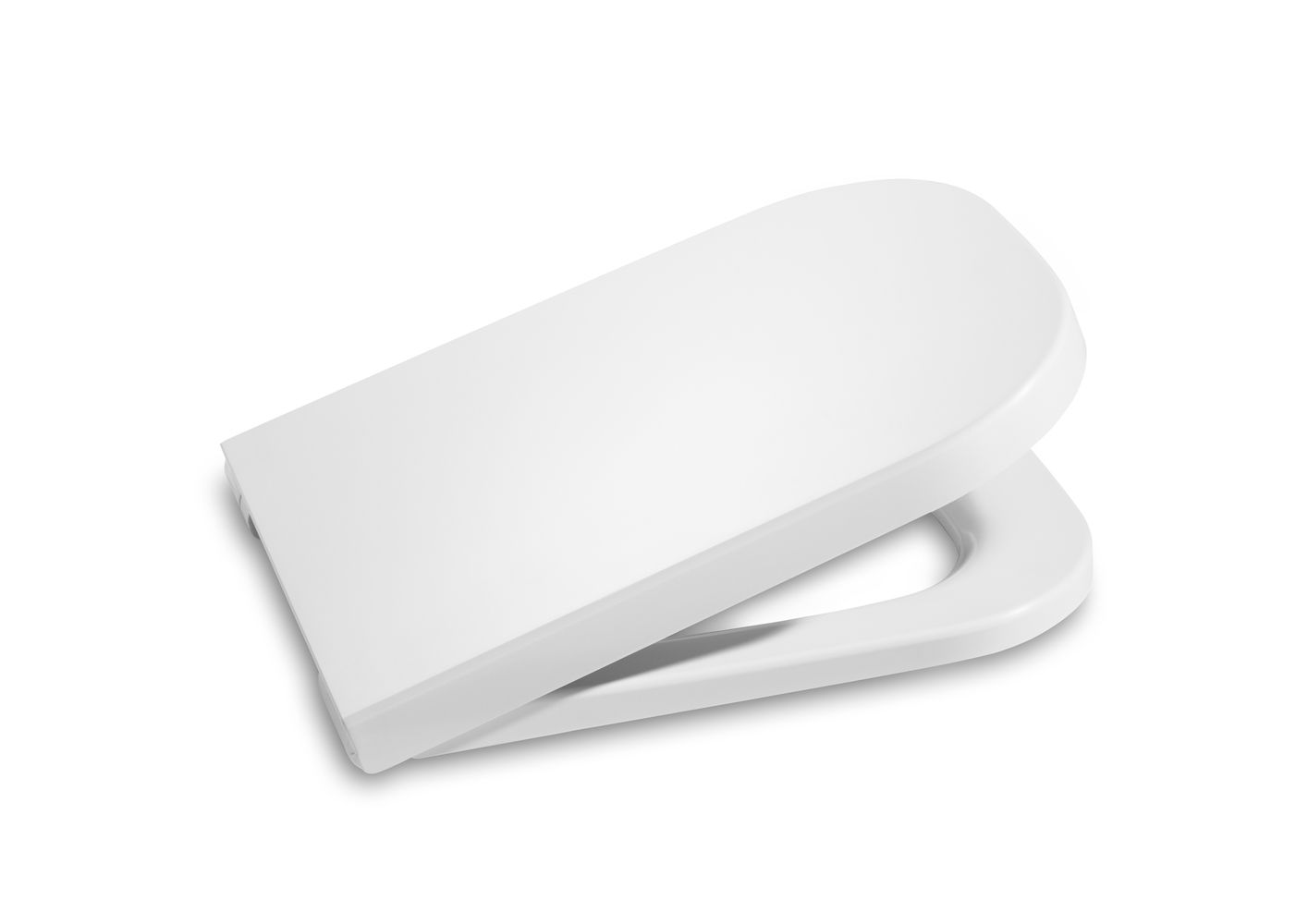 ROCA - THE GAP SQUARE COMPACTE ASIENTO Y TAPA INODORO FRONTAL INOX BLANCO view 3