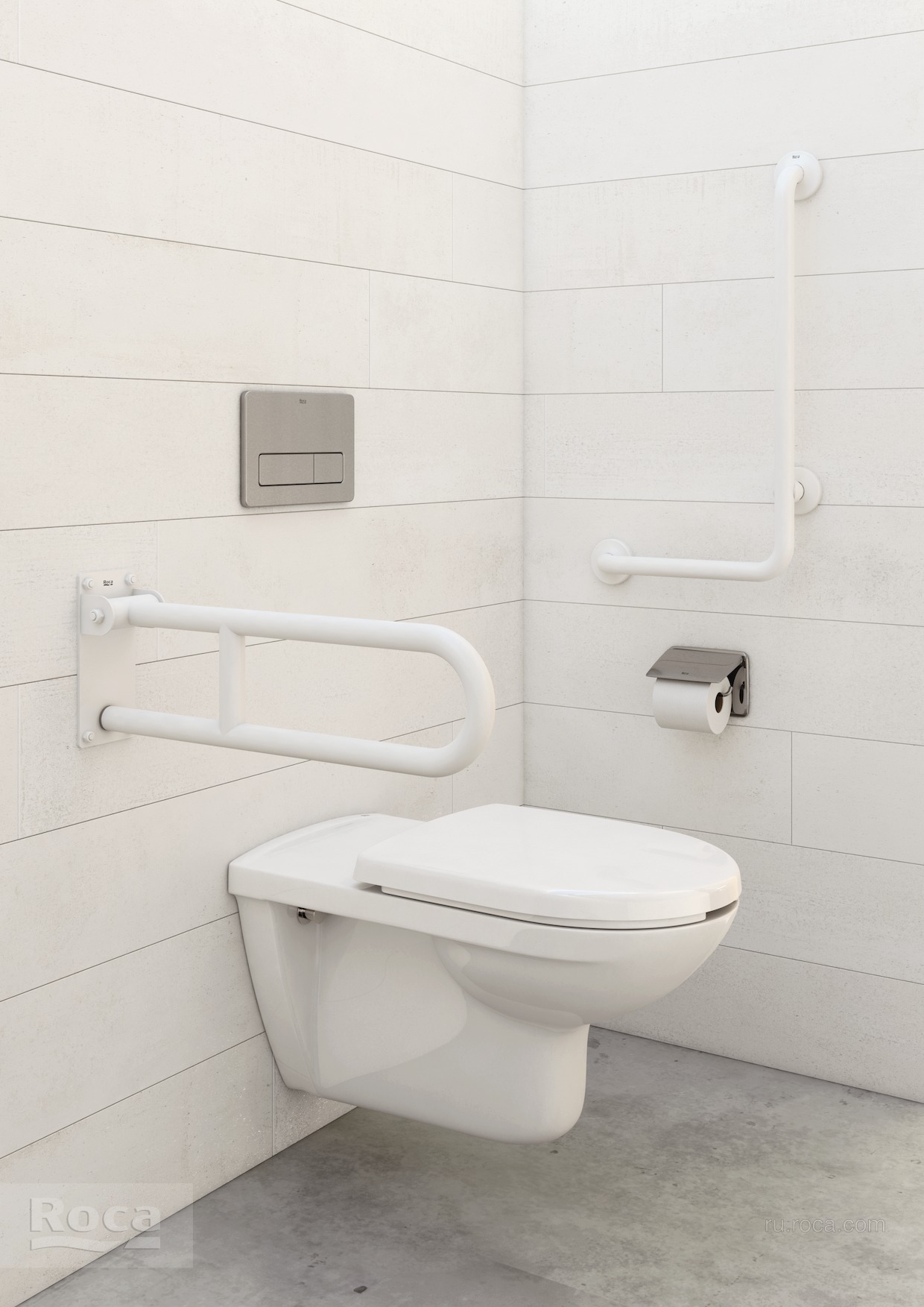 ROCA - BARRA ABATIBLE ACCESS COMFORT 800 ACERO BLANCO view 2