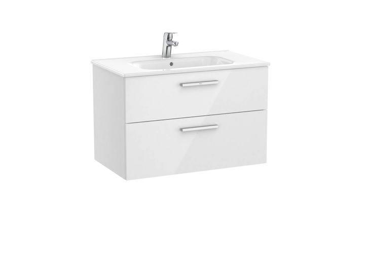 ROCA - CONJUNTO VICTORIA BASE+LAVABO 800 BLANCO 2 CAJONES