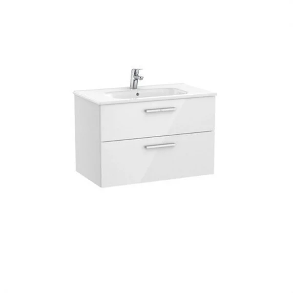 ROCA - CONJUNTO VICTORIA BASE+LAVABO 800 BLANCO 2 CAJONES