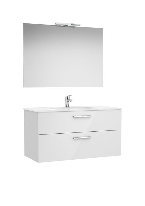 ROCA - CONJUNTO VICTORIA BASE+LAVABO 1000 RBL.CITY TEXTURIZ.2 CJN.EPJO.APL.LED