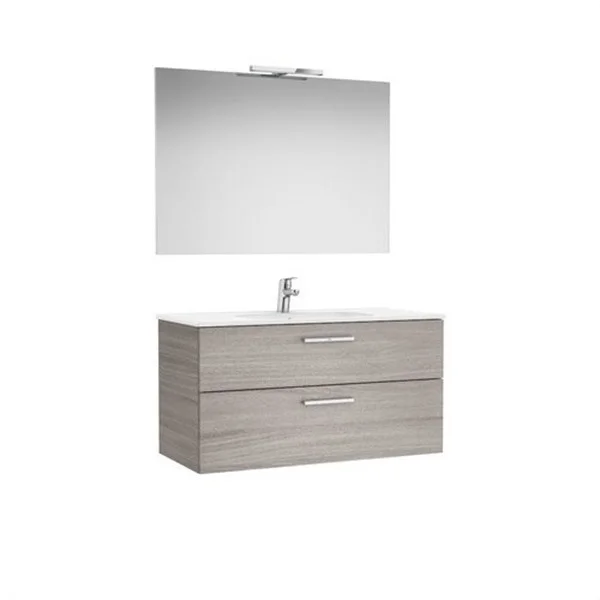ROCA - CONJUNTO VICTORIA BASE+LAVABO 1000 RBL.CITY TEXTURIZ.2 CJN.EPJO.APL.LED
