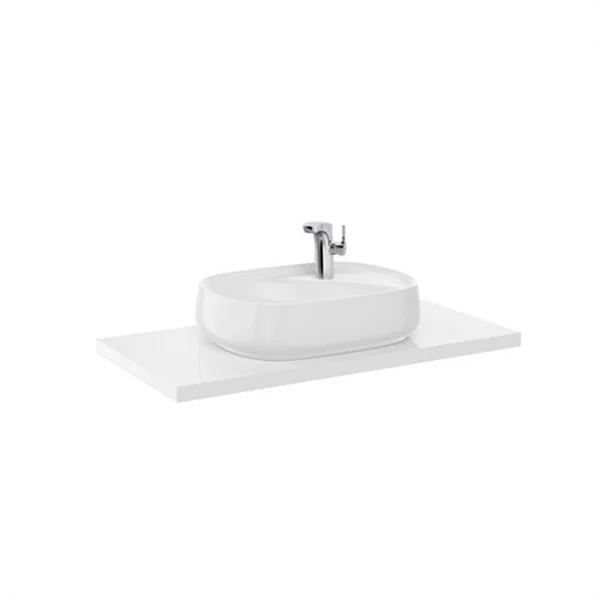 ROCA - ENCIMERA HIDRÓFUGA SAVANA PARA LAVABO 1000x500x38MM BLANCO BRILLO