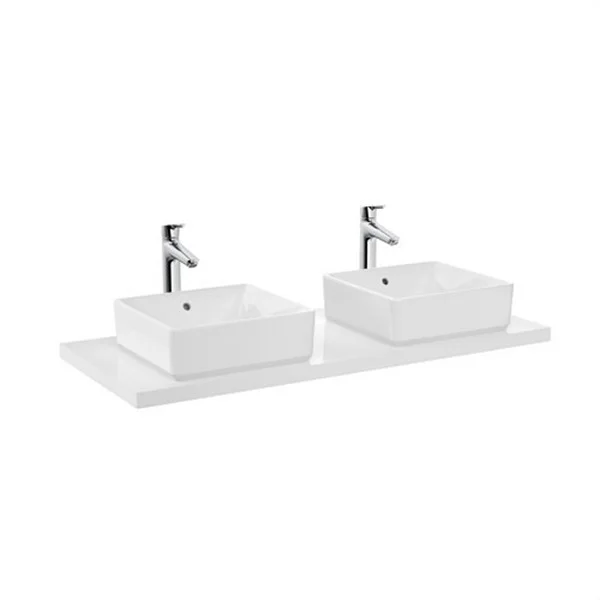 ROCA -  ENCIMERA HIDRÓFUGA SAVANA POR LAVABO 1200X500X38MM BLANCO CHILLA