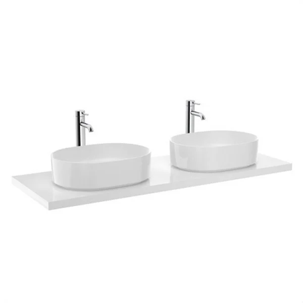 ROCA - ENCIMERA HIDRÓFUGA SAVANA PARA LAVABO 1400X500X38MM BLANCO BRILLO