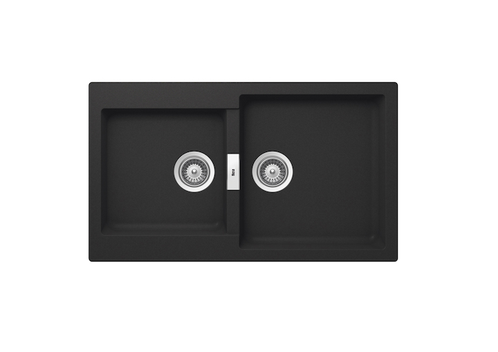 ROCA - FREGADERO REVERSIBLE 2 CUBETAS+2 ORIFICIOS 860X500X200 BLANCO
