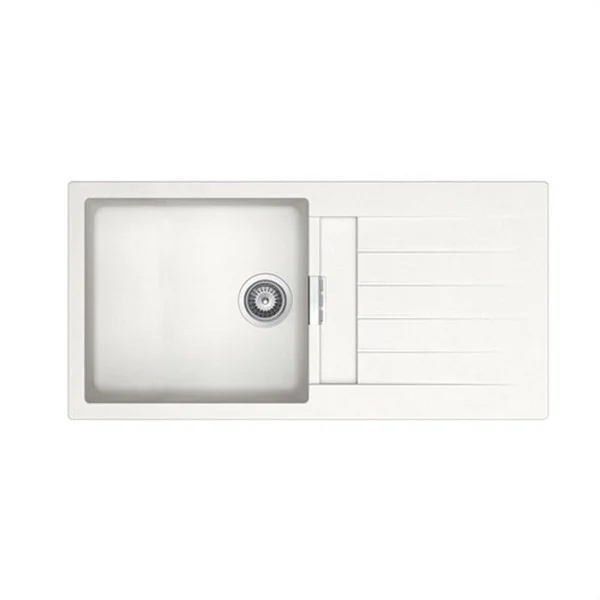 ROCA - FREGADERO REVERSIBLE 2 CUBETAS+2 ORIFICIOS 860X500X200 BLANCO