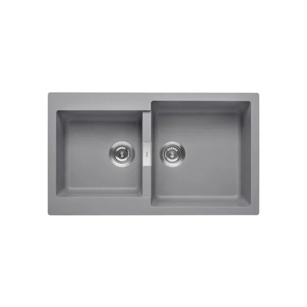 ROCA - OSLO 85 2C FREGADERO 860X500X200 GRIS