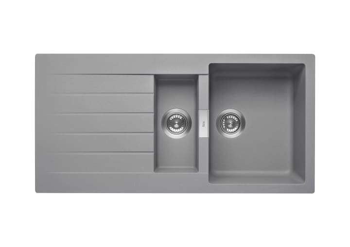 ROCA - AIGÜERA REVERSIBLE 2 CUBETES+ESCORREDOR 1000X500X200 GRIS