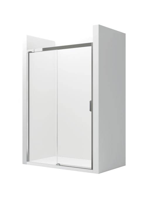 ROCA - MAMPARA DUTXA NARAY L2-E 1200X1950 VIDRE TRANS FRONTAL 1 FIX + 1 CORREDISSA PLATA BRILLANT