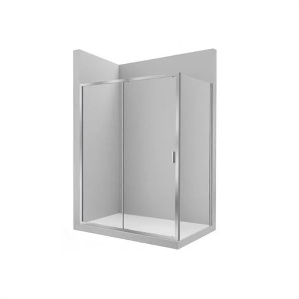 ROCA - VICTORIA L2-E MAMPARA DE DUCHA 1950X1100 PRÁCTICO +1 FIJO PLATA BRILLANTE