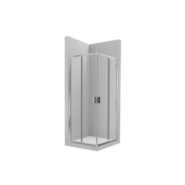 ROCA - MAMPARA DUCHA VICTORIA 2L2 715-740 VIDRIO TRANSPARENTE 1 FIJO + 1 CORREDIZA PLATA BRILLANTE