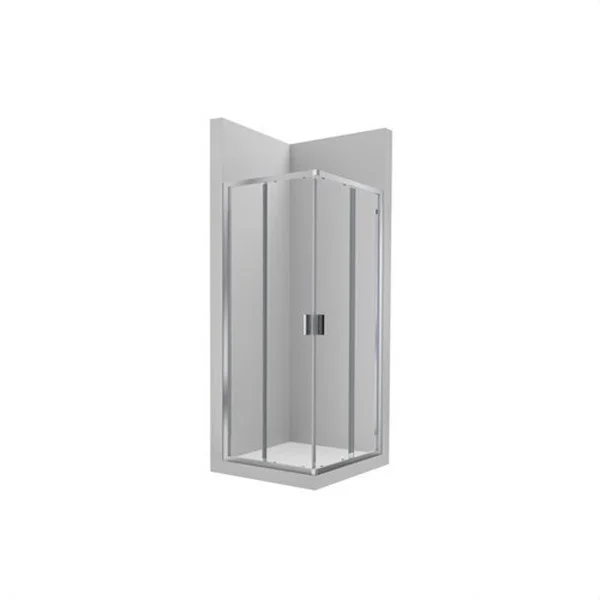 ROCA - MAMPARA DUCHA VICTORIA 2L2 965-990 VIDRIO TRANSPARENTE 1 FIJO + 1 CORREDIZA PLATA BRILLANTE