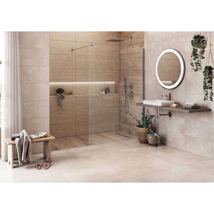 ROCA TILES - REVESTIMENT SUITE LIMESTONE ARENA 30X60R view 2