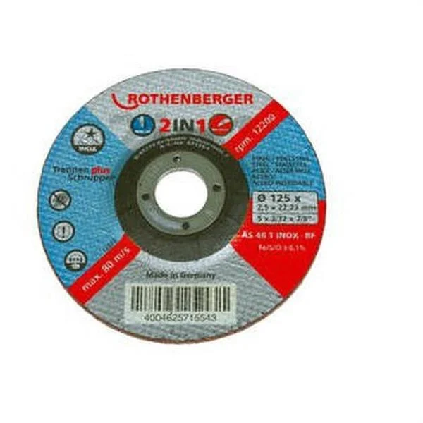 ROTHENBERGER - DISCO TALLA Y ABRASIVO ACERO INOXIDABLE 125MM