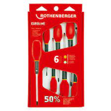ROTHENBERGER - CONJUNTO DE DESTORNILLADORES EUROLINE PZ (6U)