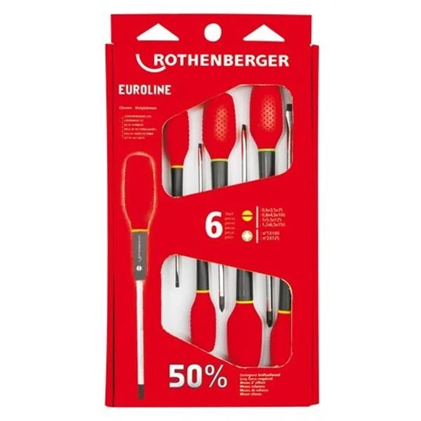 ROTHENBERGER - CONJUNTO DE DESTORNILLADORES EUROLINE PZ (6U)