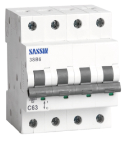 SASSIN - INTERRUPTOR AUTOMÁTICO MAGNETOTÉRMICO 3SB6 3P 20A CURVA C 6KA