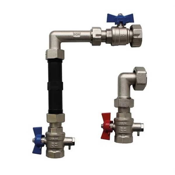 SCHUTZ - KIT MONTAJE CONTADOR ENERGIA VERTICAL 3/4" CROMADO