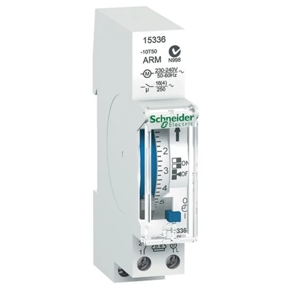 SCHNEIDER - ACTI9 INTERRUPTOR HORARI DIARI ANALOGIC 1MODUL 16A CRM