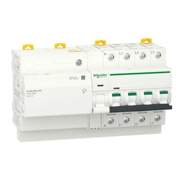 SCHNEIDER - ACTI9 PROTECTOR COMBI SOBRETENSIONES 3P+N 25A