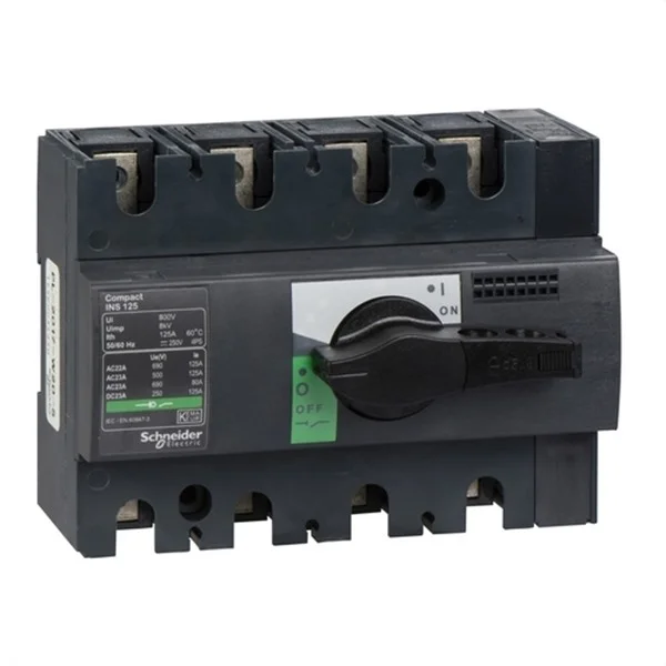 SCHNEIDER - SECCIONADOR 125A 4P COMPACT NEGRE 28911