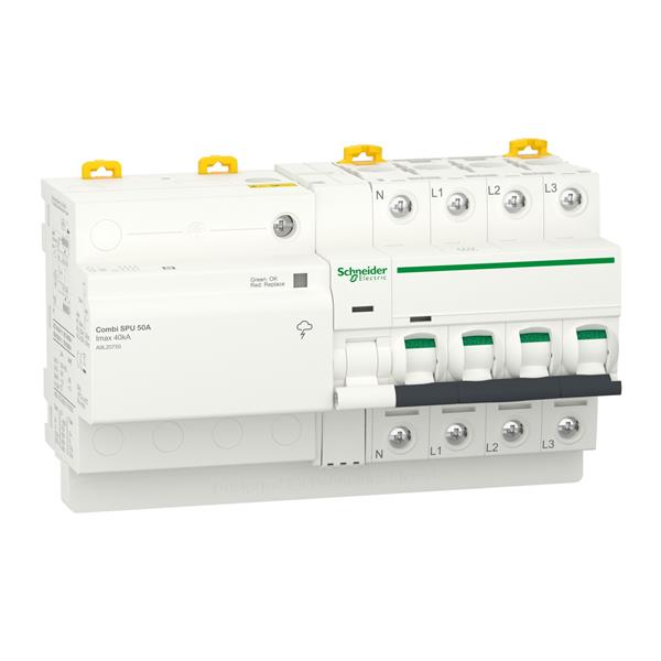 SCHNEIDER - ACTI9 PROTECTOR COMBI SOBRETENSIONS 3P+N 50A