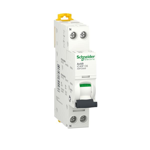 SCHNEIDER - ACTI9 INTERRUPTOR MAGNETOTERMICO MINIATURA 1P+N 6A 6KA IC40F