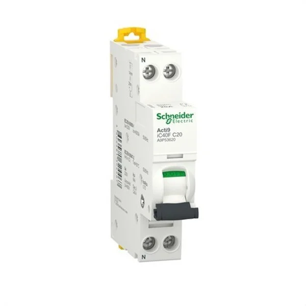 SCHNEIDER - ACTI9 INTERRUPTOR MAGNETOTÉRMICO MINIATURA 1P+N 20A 6KA IC40F
