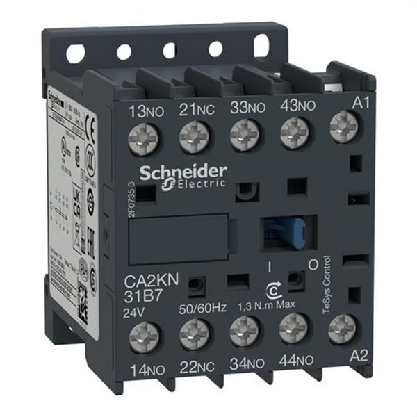 SCHNEIDER - MINICONTACTOR AUXILIAR 3 NA+1 NC 24V CASA 50-60HZ