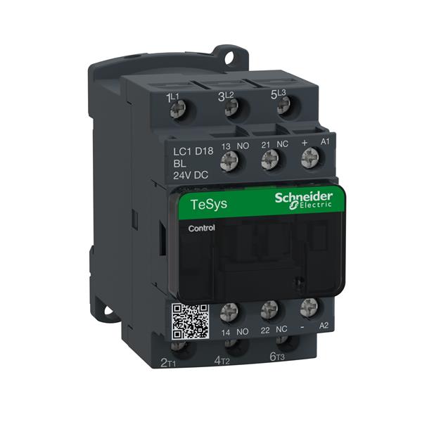 SCHNEIDER - TESYS CONTACTOR 18A 1NA/1NC 24V BC-AR ANTIPARASITO