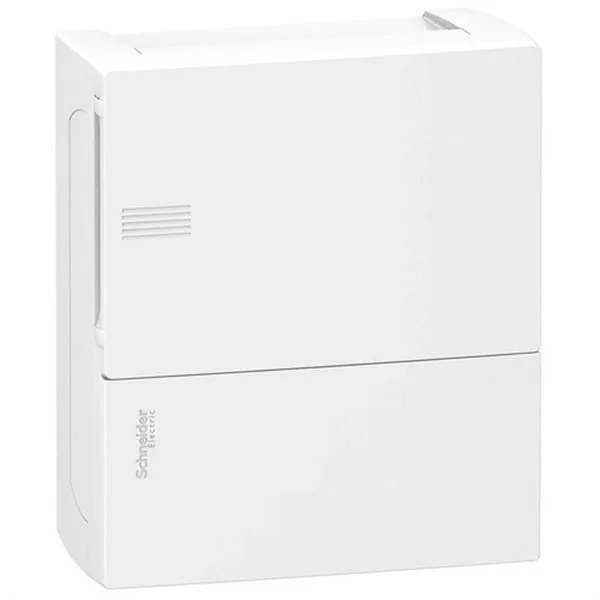 SCHNEIDER - RESI9 MINI PRAGMA CAJA ENCASTRABLE 8 MÓDULOS 1 FILA PUERTA BLANCA