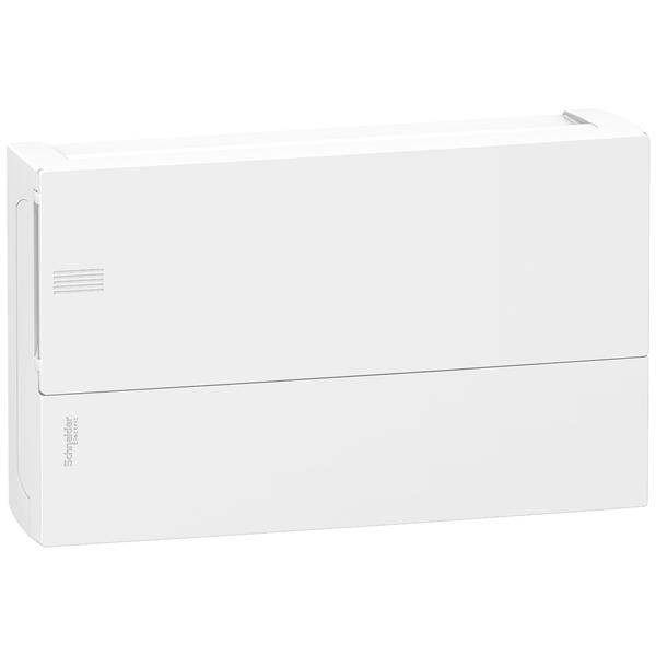 SCHNEIDER - RESI9 MINI PRAGMA CAJA SUPERFICIE 18 MÓDULOS 1 FILA PUERTA BLANCA