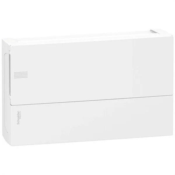 SCHNEIDER - RESI9 MINI PRAGMA CAIXA SUPERFICIE 18 MODULS 1 FILA PORTA BLANCA