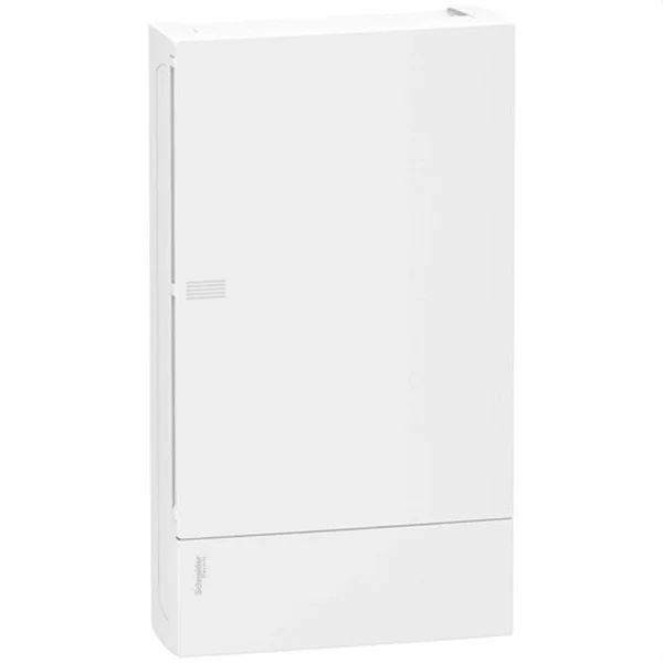 SCHNEIDER - RESI9 MINI PRAGMA CAIXA SUPERFICIE 36 MODULS 3 FILES PORTA BLANCA