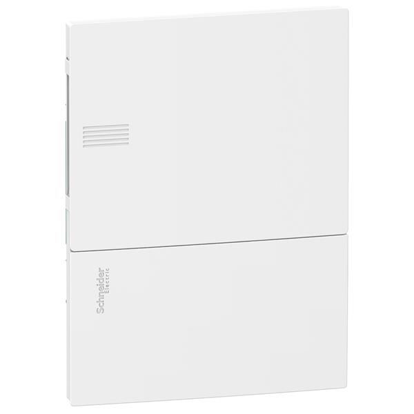SCHNEIDER - RESI9 MINI PRAGMA CAIXA ENCASTABLE 06 MODULS 1 FILA PORTA BLANCA