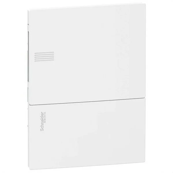SCHNEIDER - RESI9 MINI PRAGMA CAJA EMPOTRABLE 06 MODULOS 1 FILA PUERTA BLANCA