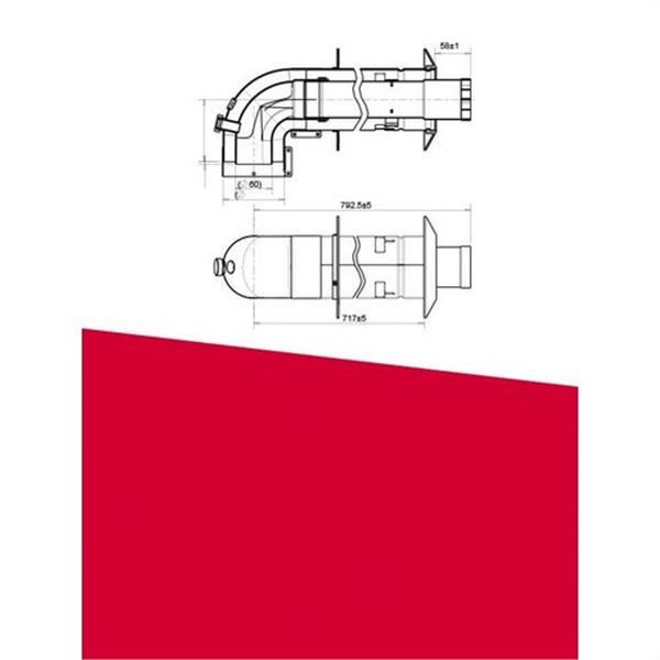 SAUNIER DUVAL - KIT HORIZONTAL 60/100 (OPALIA Y OPALIATHERM) PERFIL ALTO