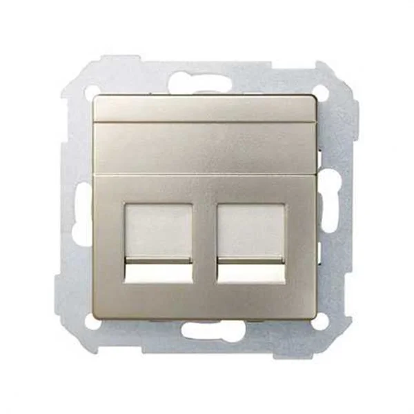 SIMON - SERIE 82 TAPA INFORMATICA 2 CONECTORES RJ45 UNIV. CAVA
