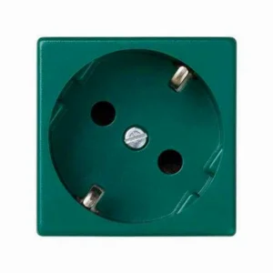 SIMON - BASE SIMON K45 SCHUKO A/EMBORNAMENT RAPID I OBTURADOR DE PROTECCIÓ VERD
