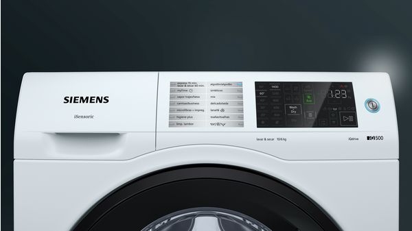 SIEMENS - RENTADORA/ASSECADORA 10/6KG BLANC view 3