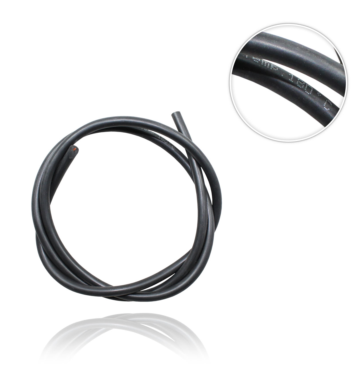 D.S. - CABLE ELECTRODO AT SILICONA NEGRO 1.5/6.35MM.