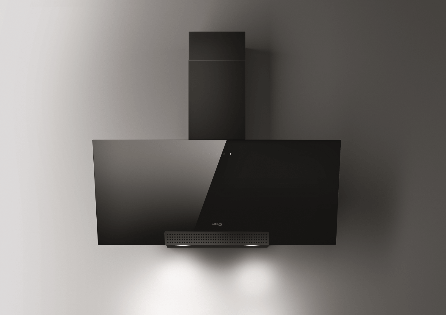 TURBO AIR - CAMPANA EXTRAPLANA 60CM 368M³/H IL·LUMINACIO LED NEGRE D